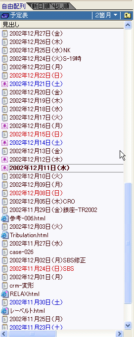 並び替えの例